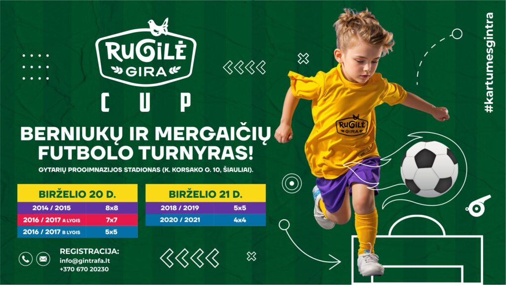 Skelbiama registracija į tradicinį RUGILĖ CUP 2026 vaikų futbolo turnyrą